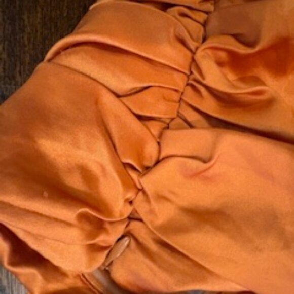 EUC Song of Style Graham Midi One Shoulder Ruched Satin Dress sz S - Picture 8 of 8